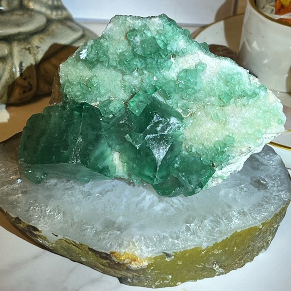 Green “Daylight”Fluorite Crystal Cluster
